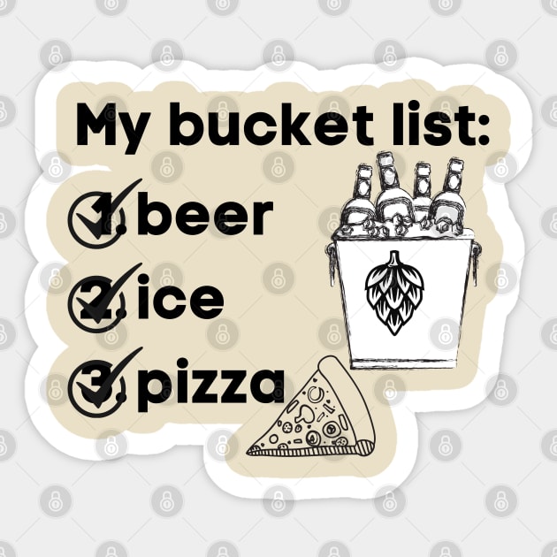 Bucket list #5 Sticker by meltubs76